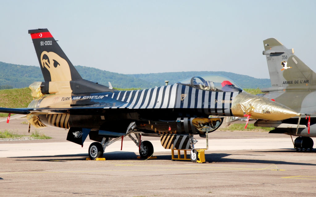 F-16 of the Turkish Air Force, 91-0011, Luxeuil, France